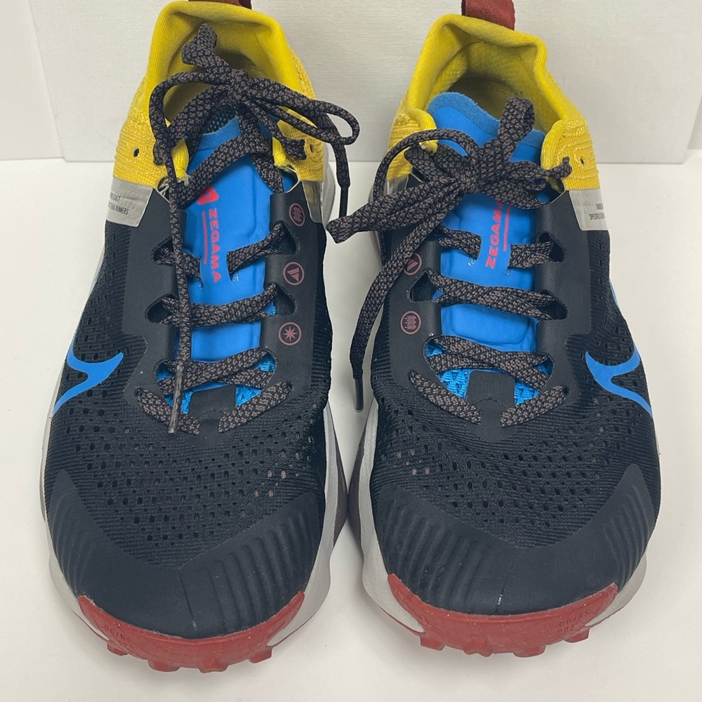 Nike Black and Yellow Sneakers with Blue Highlights